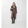 Długi Trench Coat Fitzrovia z mieszanki wiskozy w stylu barokowym
