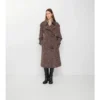 Długi Trench Coat Fitzrovia z mieszanki wiskozy w stylu barokowym