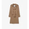 Długi Trench Coat Foxfield z jedwabiu i bawełny