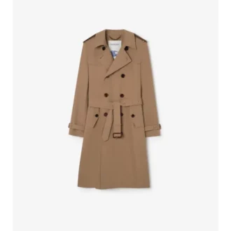 Długi Trench Coat Foxfield z jedwabiu i bawełny