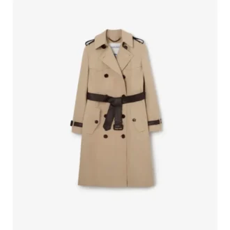 Długi Trench Coat Foxfield z jedwabiu i bawełny