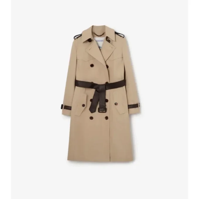 Długi Trench Coat Foxfield z jedwabiu i bawełny Długi Trench Coat Foxfield z jedwabiu i bawełny