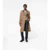 Długi Trench Coat Foxfield z jedwabiu i bawełny
