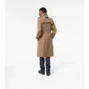 Długi Trench Coat Foxfield z jedwabiu i bawełny