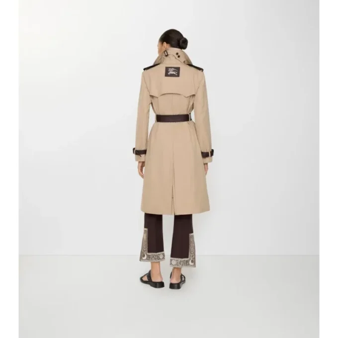 Długi Trench Coat Foxfield z jedwabiu i bawełny Długi Trench Coat Foxfield z jedwabiu i bawełny