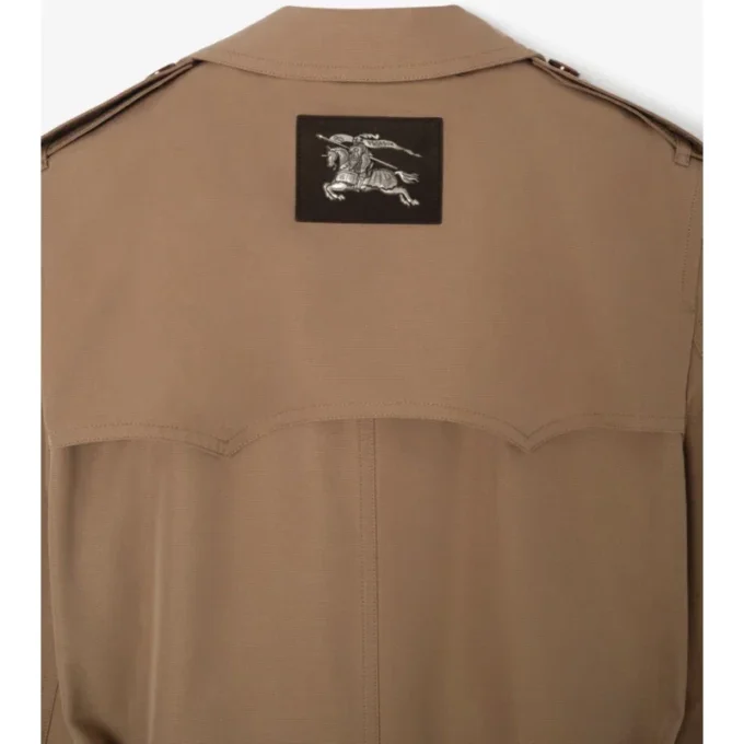 Długi Trench Coat Foxfield z jedwabiu i bawełny