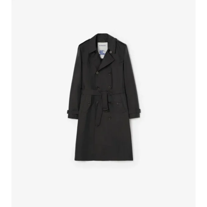 Długi Trench Coat Foxfield z mieszanki nylonu o geometrycznym wzorze Długi Trench Coat Foxfield z mieszanki nylonu o geometrycznym wzorze