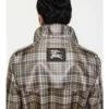 Długi Trench Coat Foxfield z powłoką w kratę o efekcie rafii