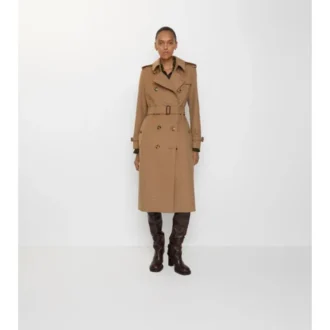 Długi Trench Coat Kensington z kaszmiru