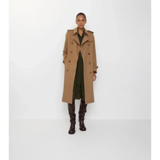 Długi Trench Coat Kensington z kaszmiru Długi Trench Coat Kensington z kaszmiru