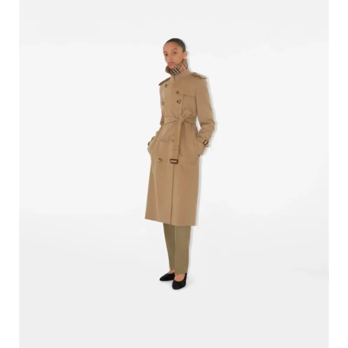 Długi Trench Coat Kensington z kaszmiru Długi Trench Coat Kensington z kaszmiru