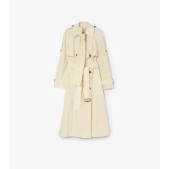 Długi Trench Coat trerose z płótna