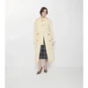 Długi Trench Coat trerose z płótna