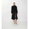Długi Trench Coat trerose z płótna