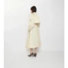 Długi Trench Coat trerose z płótna