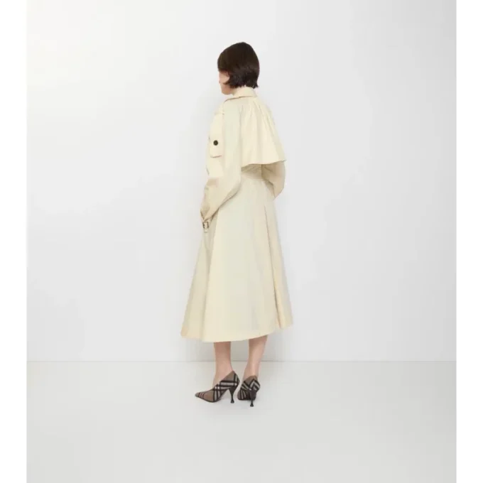 Długi Trench Coat trerose z płótna