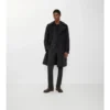 Długi Trench Coat z bawełny i nylonu z wyściółką