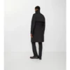 Długi Trench Coat z bawełny i nylonu z wyściółką