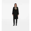 Długi Trench Coat z gabardyny w kratę