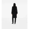 Długi Trench Coat z gabardyny w kratę