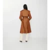Długi Trench Coat z mieszanki nylonu