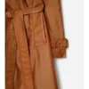 Długi Trench Coat z mieszanki nylonu