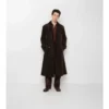 Długi Trench Coat z sztruksu