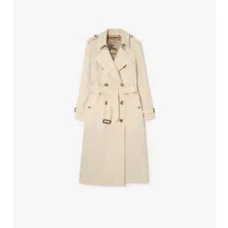 Długi Tropical Gabardine Trench Coat