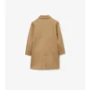 Dwustronny Car Coat z gabardyny w kratę