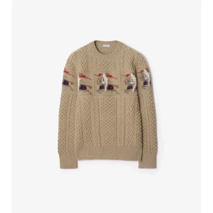 EKD Aran Knit Wool Sweater