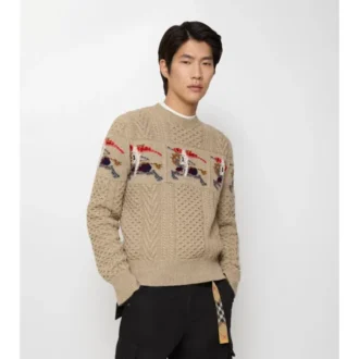 EKD Aran Knit Wool Sweater
