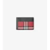Etui na karty z klipsem w kratę Burberry