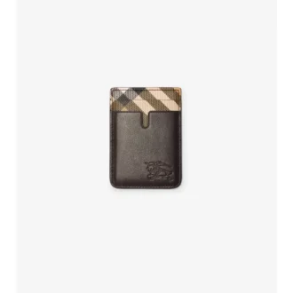 Etui na karty z zapięciem magnetycznym w kratkę Pop