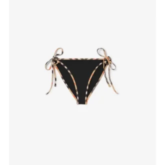 Figi bikini z wykończeniem w kratkę