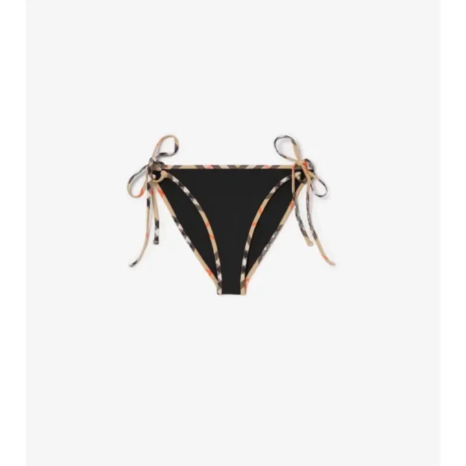 Figi bikini z wykończeniem w kratkę Figi bikini z wykończeniem w kratkę