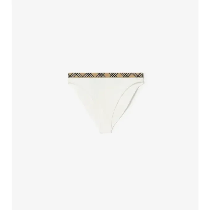 Figi bikini z wykończeniem w kratkę Figi bikini z wykończeniem w kratkę