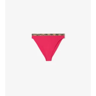 Figi bikini z wykończeniem w kratkę