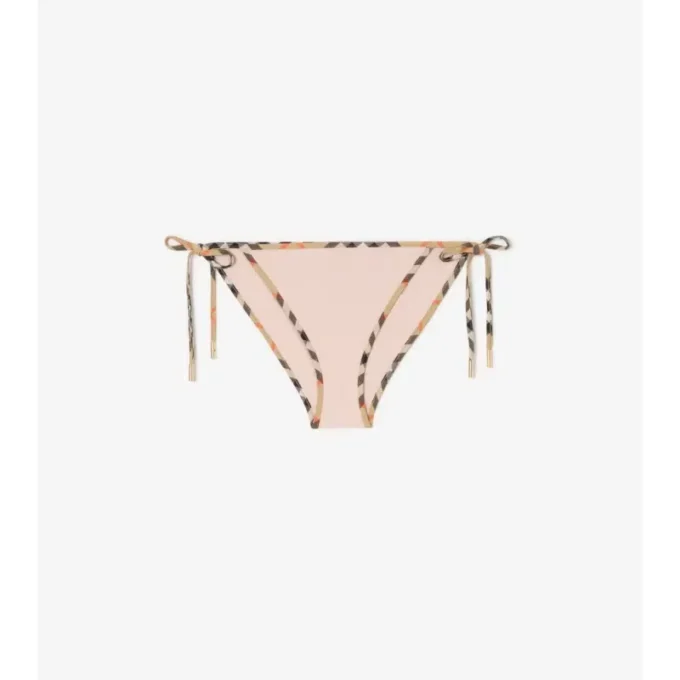 Figi bikini z wykończeniem w kratkę Figi bikini z wykończeniem w kratkę