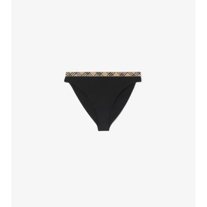 Figi bikini z wykończeniem w kratkę Figi bikini z wykończeniem w kratkę