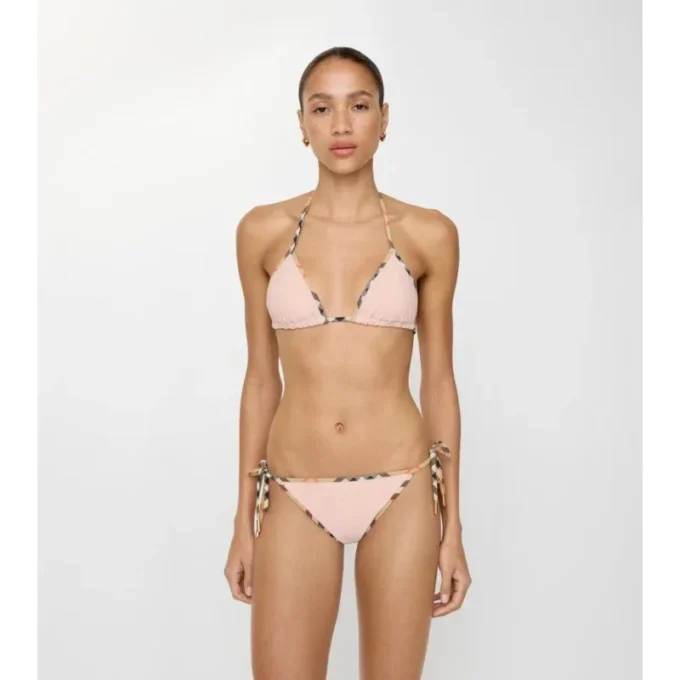 Figi bikini z wykończeniem w kratkę Figi bikini z wykończeniem w kratkę