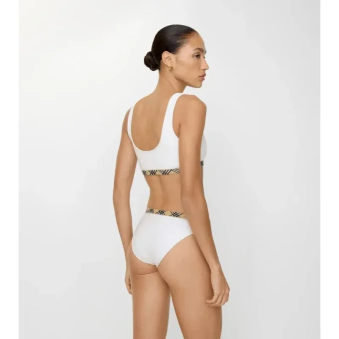Figi bikini z wykończeniem w kratkę Figi bikini z wykończeniem w kratkę