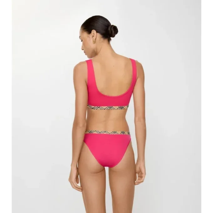 Figi bikini z wykończeniem w kratkę Figi bikini z wykończeniem w kratkę
