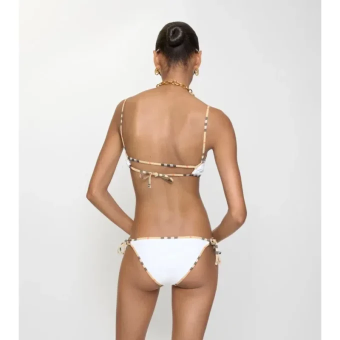 Figi bikini z wykończeniem w kratkę Figi bikini z wykończeniem w kratkę