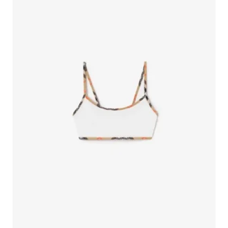 Górka bikini z wykończeniem w kratkę Górka bikini z wykończeniem w kratkę