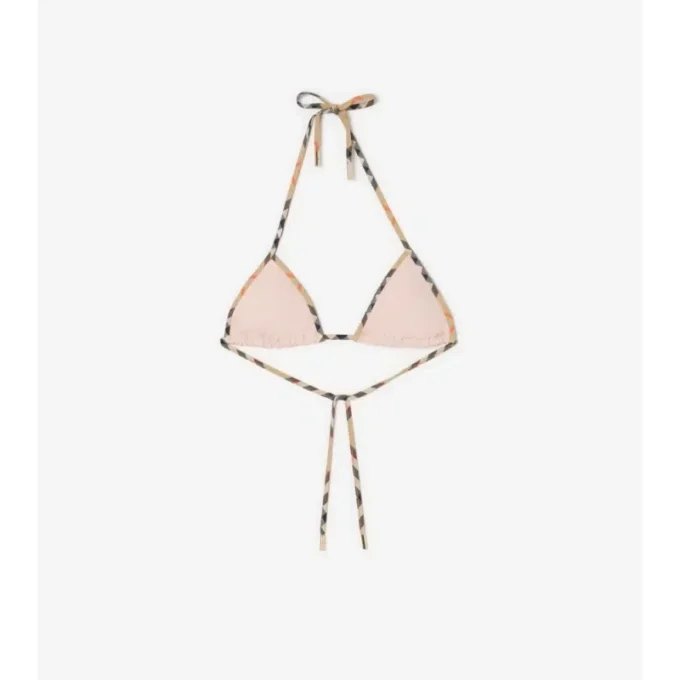 Górka bikini z wykończeniem w kratkę Górka bikini z wykończeniem w kratkę