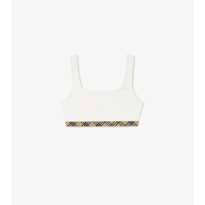 Górka bikini z wykończeniem w kratkę Górka bikini z wykończeniem w kratkę