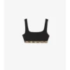 Górka bikini z wykończeniem w kratkę
