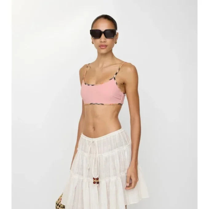 Górka bikini z wykończeniem w kratkę Górka bikini z wykończeniem w kratkę