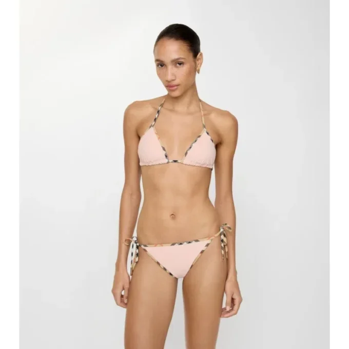 Górka bikini z wykończeniem w kratkę Górka bikini z wykończeniem w kratkę