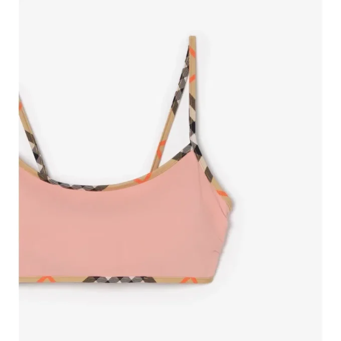 Górka bikini z wykończeniem w kratkę Górka bikini z wykończeniem w kratkę